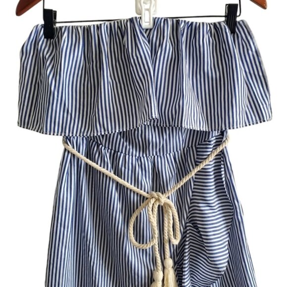 NO.AN Strapless Striped Rope Belt Dress Size Small - Picture 5 of 15